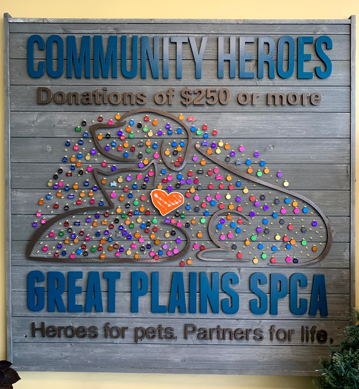 Community Heroes Wall - For donors who give a single donation of $250 or more