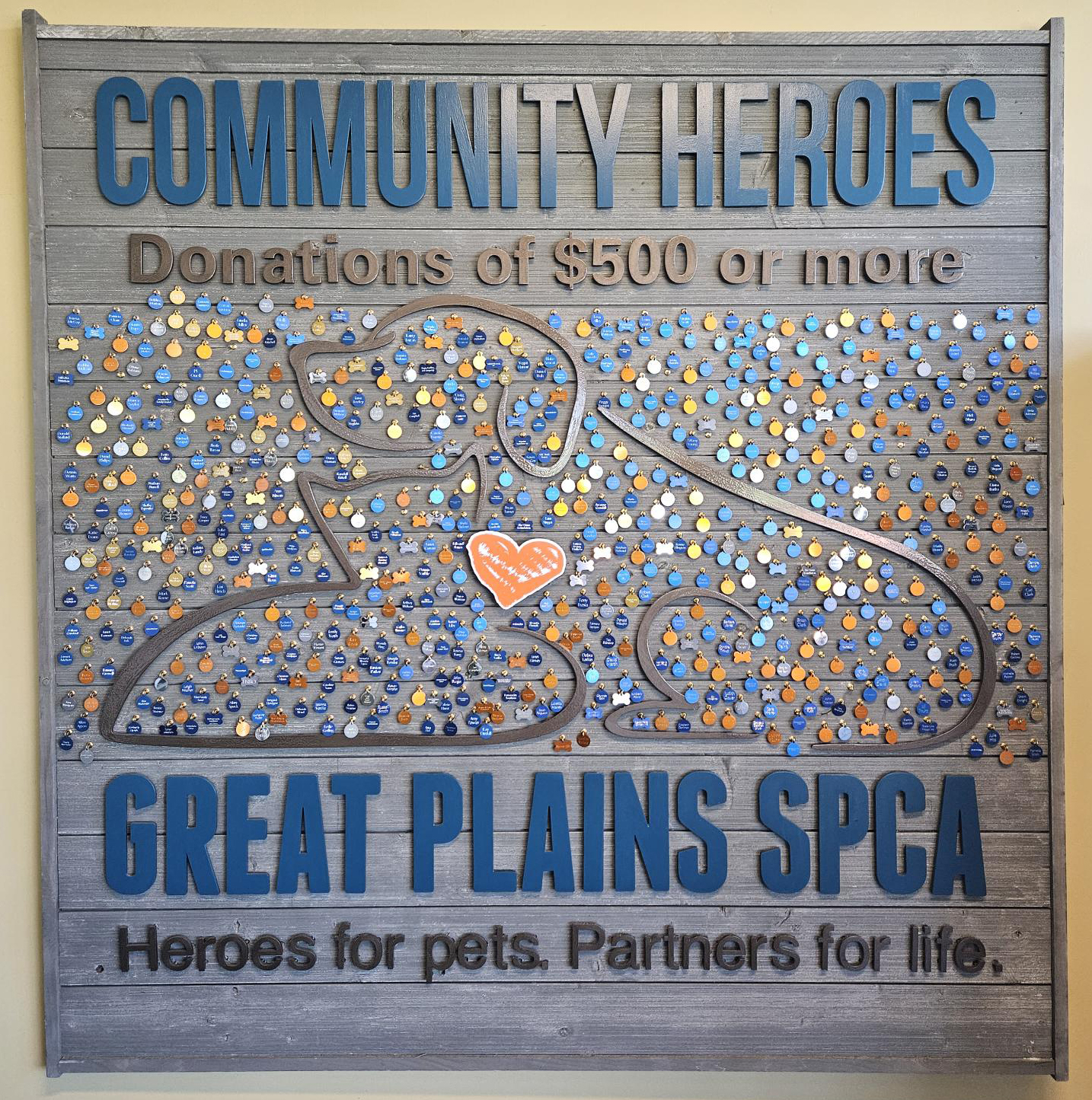 Donate $500+ and be recognized on our Community Heroes Board